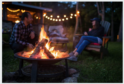 firewood in a firepit