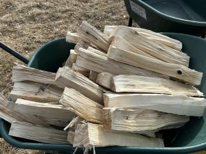 firewood wheelbarrow