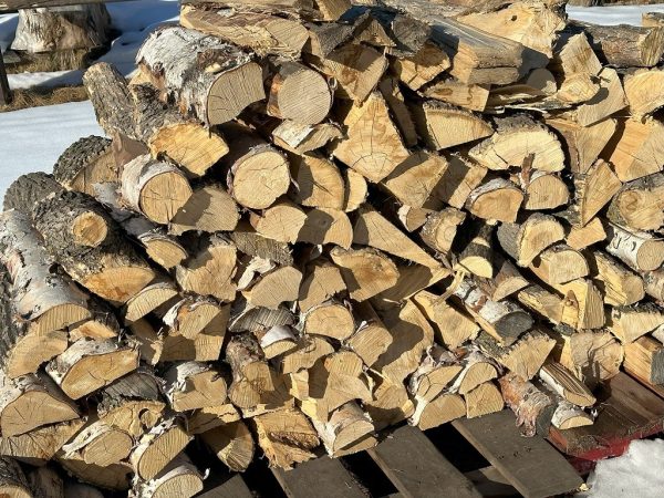 hardwood firewood split stacked in Sherwood Park